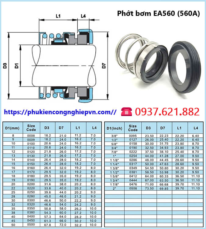 Phớt bơm EA560 (560A)-4